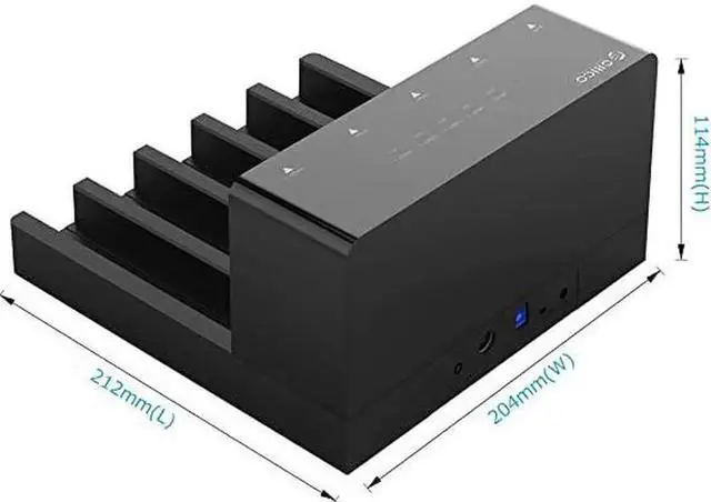 Alt view image 7 of 7 - USB 30 to SATA External Hard Drive 5 Bay Docking Station with Duplicator Offline Clone Function for 25 or 35in HDD SSD Support 5X 10 TB