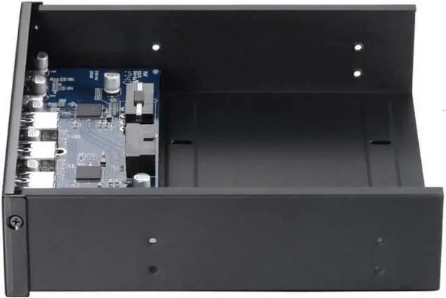 Alt view image 4 of 5 - 5.25" Front Bay USB HUB 2-Port USB 3.1 & 4-Port USB 3.0 High Speed 5Gbps USB Hub Front Panel Computer Case Optical Drive Bay Converter Hub
