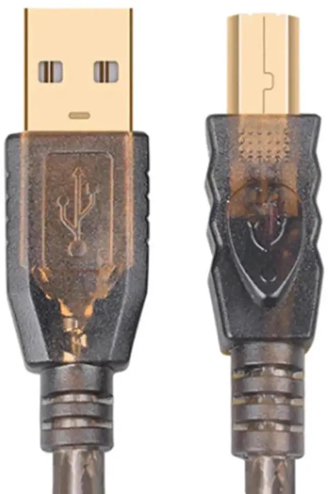 Alt view image 4 of 4 - USB Printer Cable 49.2FT/15M, USB Type A to USB Type B Male to Male Scanner Active USB 2.0 Cord, High Speed for HP, D.ell, etc, Transparent Black