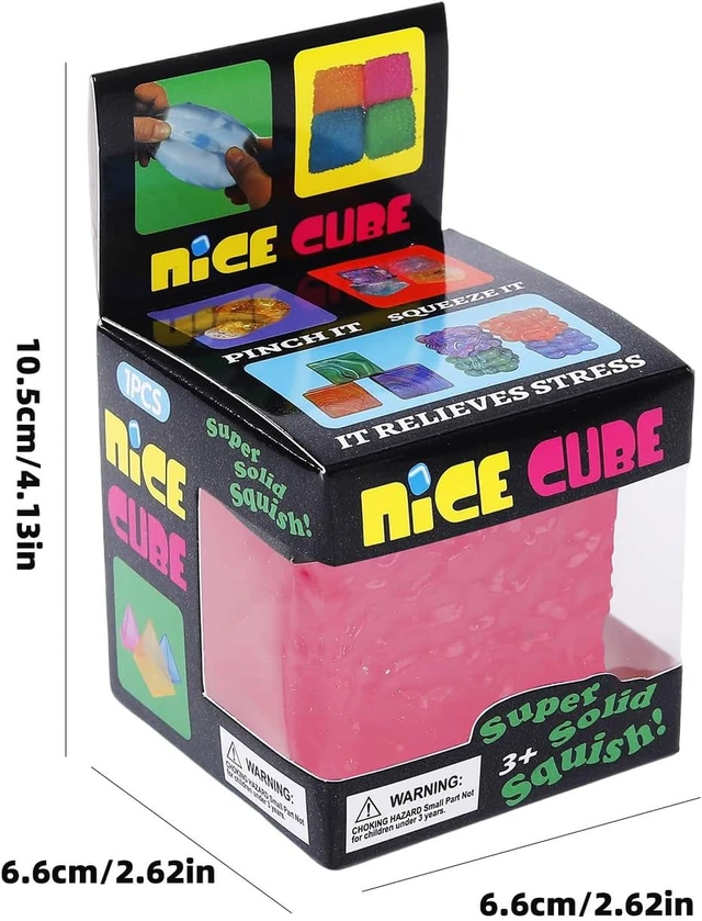Alt view image 3 of 6 - 4 Pack Ice Cube Squishy, Slow Rising Mochi Stress Relief Fidget for Adults
4 Colors Soft TPR Honeycomb Squishies | Anxiety Stress Relief Fidget Toy | Desk Toy Gift for Adults Men Women Office Home