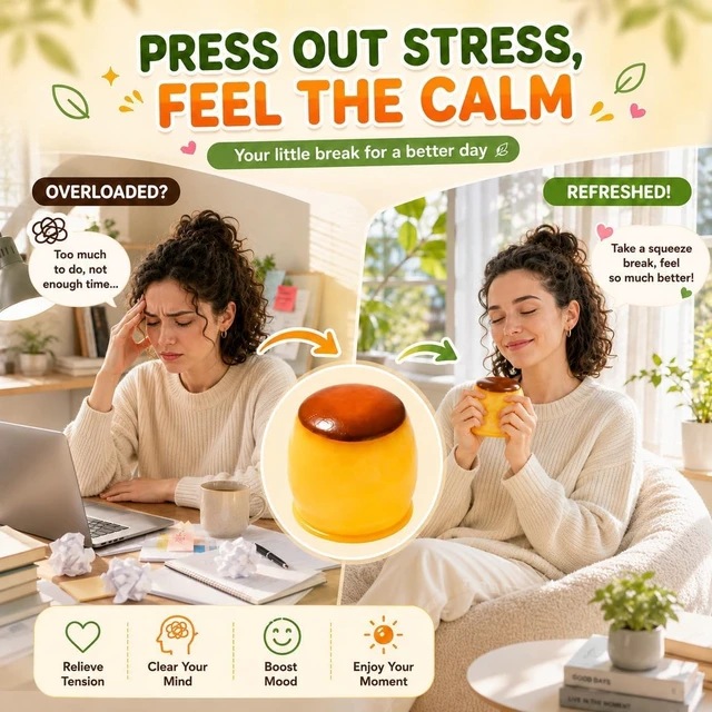 Alt view image 3 of 6 - Crunchy Squishy Toys, Slow Rising Squishy Fidget Squeeze Stress Ball 6 PCS
Crunchy Butter, Peanut, Mango, Lemon, Pudding & Soap; Sensory Fidget Squeeze Toys for Adults & Teens, Fun Desk & Party Gifts