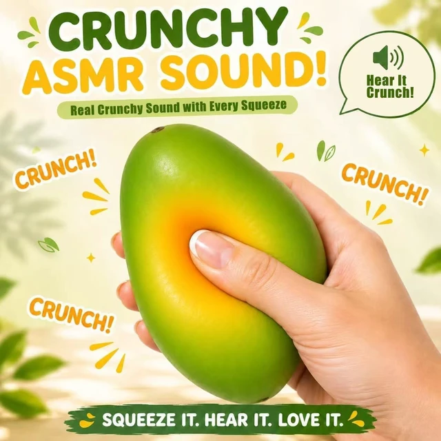 Alt view image 6 of 6 - Crunchy Squishy Toys, Slow Rising Squishy Fidget Squeeze Stress Ball 6 PCS
Crunchy Butter, Peanut, Mango, Lemon, Pudding & Soap; Sensory Fidget Squeeze Toys for Adults & Teens, Fun Desk & Party Gifts