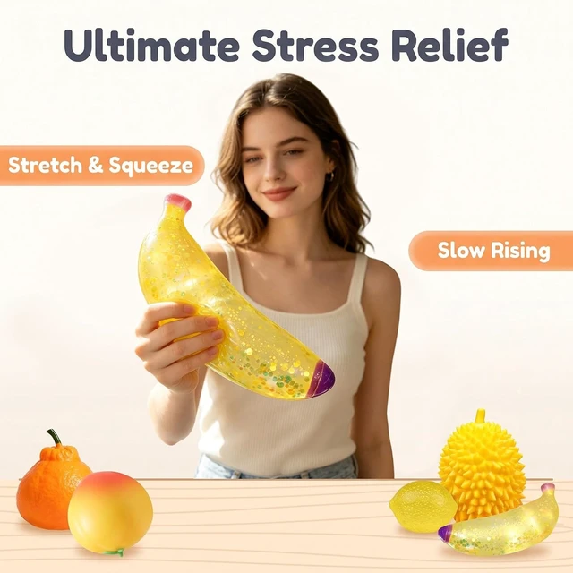 Alt view image 4 of 5 - 6PCS Kawaii Fruit Squishy Stress Relief Squishies Cute Soft Fidget Toy Set
Slow Rising Squeeze Sensory ASMR Toys Moldable Calming Desk Decor Novelty Gift for Adults Party Favor