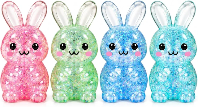 Alt view image 6 of 6 - 4 Pack Glitter Bunny Squishy Toy Cute Kawaii Soft Stress Relief Squeeze Set
Sparkly Rabbit Fidget Sensory Slow Rising Calming Anxiety Relief Desk Decor Cute Novelty Gift for Adults