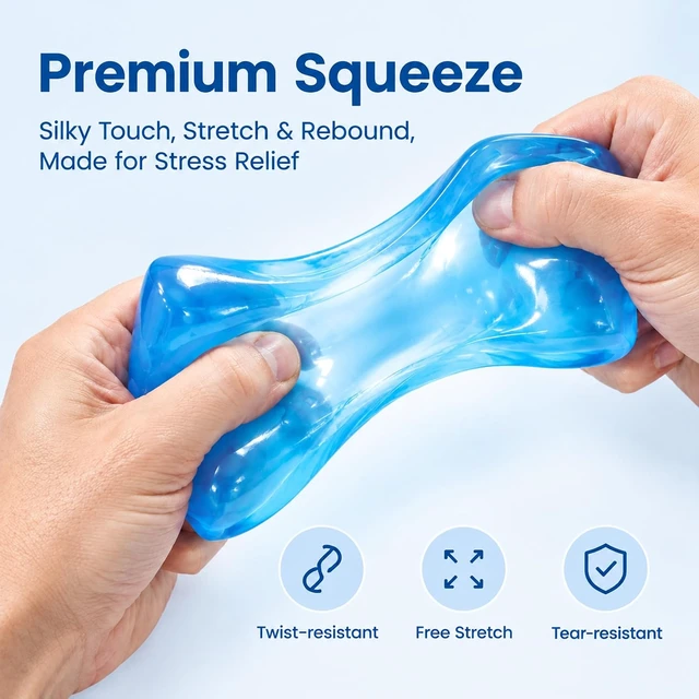 Alt view image 2 of 6 - Ice Cube Squishy Fidget Toy, Slow Rising Stress Cube Sensory Squeeze Toy
Anxiety relief sensory toy for teens adults, great for office desk stress relief, stocking stuffers and desk use