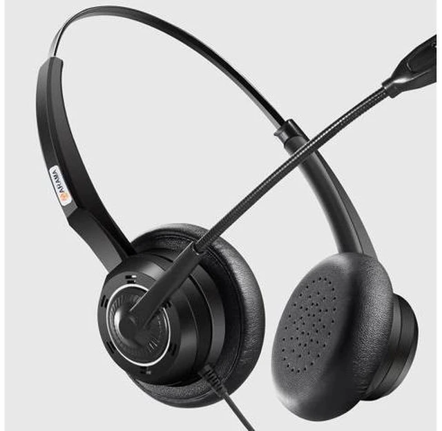 Alt view image 6 of 7 - Phone Headset 2.5mm with Noise Canceling Mic & Volume Control Ultra Comfort Telephone Headset for Panasonic Vtech AT&T Uniden Gigaset Cisco RCA Grandstream Cordless Landline Office Phones