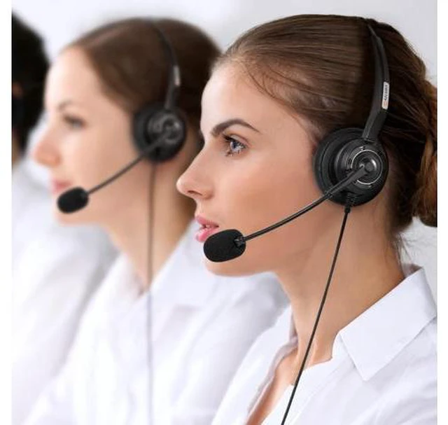 Alt view image 7 of 7 - Phone Headset 2.5mm with Noise Canceling Mic & Volume Control Ultra Comfort Telephone Headset for Panasonic Vtech AT&T Uniden Gigaset Cisco RCA Grandstream Cordless Landline Office Phones