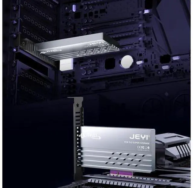 Alt view image 7 of 7 - PCIe 5.0 4X to M.2 NVMe Adapter Card - Aluminum Heatsink for Gen5 SSDs, 128Gbps PCIe 5.0 X4/ X8/ X16 Slot