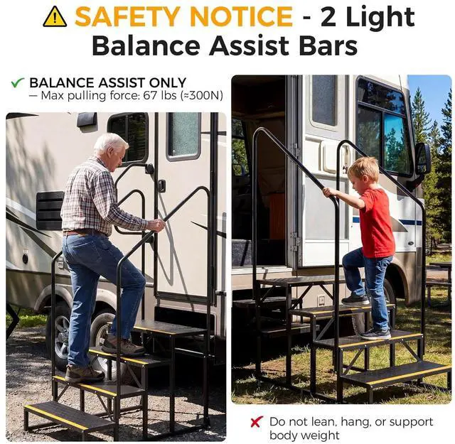 Alt view image 7 of 7 - RV Steps with Wheels (4-Step)