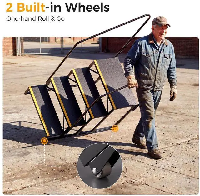 Alt view image 4 of 7 - RV Steps with Wheels (4-Step)