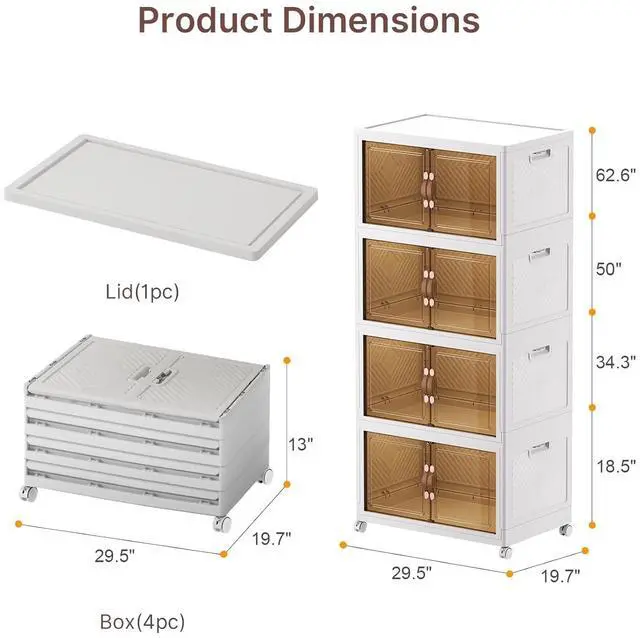 Alt view image 4 of 7 - additional Extra Large Lids for 160/168QT storage bins,1-pcs Lids only29.5''W*19.7''D (White-1pcs, 160QT/168QT)
