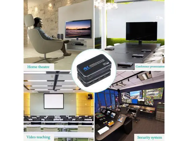 Alt view image 7 of 7 - HDMI Switch 4x1 with Audio Extractor, AUBEAMTO 4K@60Hz Ultra HD HDMI Switcher with Optical TOSLINK SPDIF, 3.5mm Audio Support ARC Function, 3D, 1080P @120Hz, 4Kx2k @60Hz HDTV (IR Remote Control)