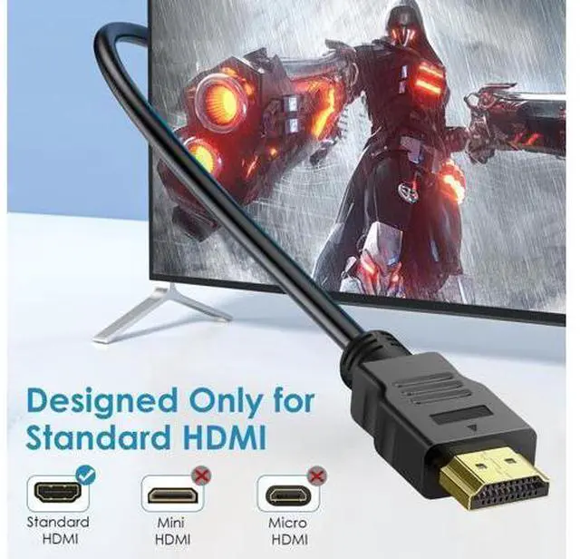 Alt view image 3 of 7 - 2 Pack HDMI Extension Cable 3 Feet High Speed HDMI Male to Female Adapter Cord 1080P HDMI Cable Extender Video Wire for for HDTV, Monitor, PC, Laptop, Projector