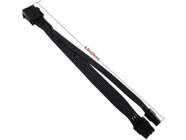Alt view image 2 of 4 - (2-PCS ) CPU 8 Pin Female to CPU 8 Pin ATX 4 Pin Male Power Supply Converter Adapter Extension Cable for Motherboard 9.5-inch(24cm)