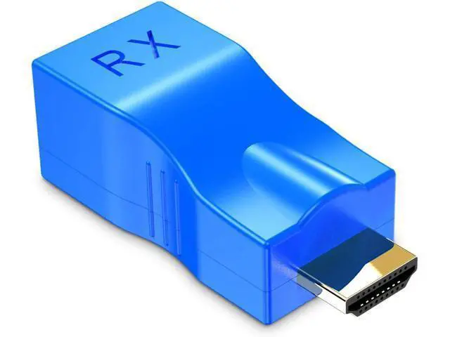 Alt view image 4 of 7 - HDMI Extender Adapter, HDMI to RJ45 Ethernet Network Converter Over by Cat5-e/6 Cable Splitter 1080p up to 30m/98ft Repeater for HDTV HD TV DVD PS4 STB