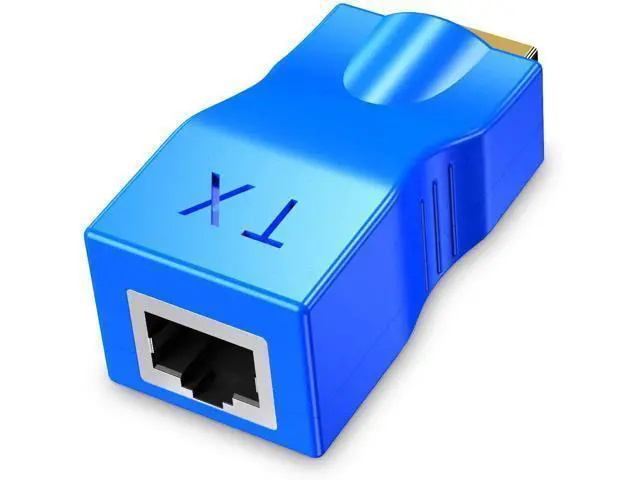 Alt view image 3 of 7 - HDMI Extender Adapter, HDMI to RJ45 Ethernet Network Converter Over by Cat5-e/6 Cable Splitter 1080p up to 30m/98ft Repeater for HDTV HD TV DVD PS4 STB
