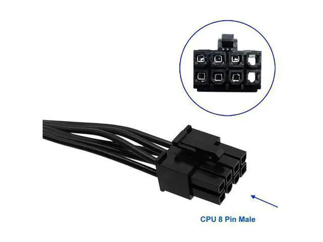 Alt view image 3 of 3 - Replacement for Dual CPU 8 Pin Male to Mini 12 Pin GeForce RTX 30 Series GPU Power Adapter Cable for Modular PSUs 25-inch(63cm)