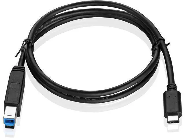 Alt view image 2 of 4 - USB Type C (USB-C) to Type B (USB-B) Cable (3FT) Black - SuperSpeed Standard USB 3.0 Male Port with Reversible Type C Connector Design for Printer Scanner