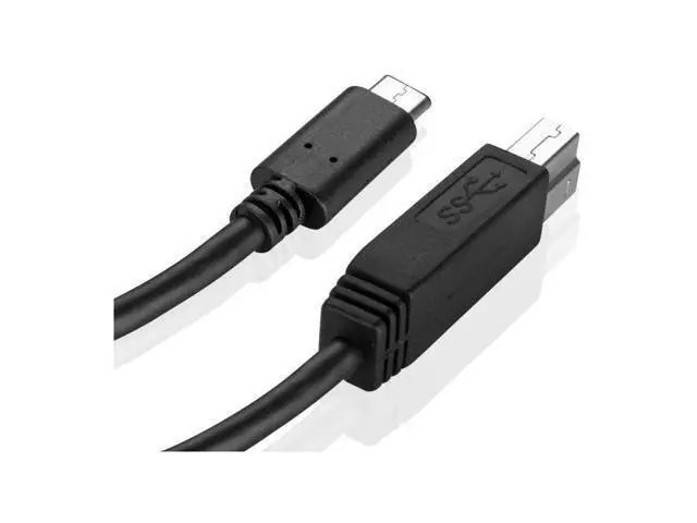 Alt view image 3 of 4 - USB Type C (USB-C) to Type B (USB-B) Cable (3FT) Black - SuperSpeed Standard USB 3.0 Male Port with Reversible Type C Connector Design for Printer Scanner