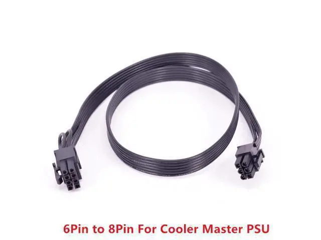 Alt view image 3 of 3 - 6Pin to 8Pin(6+2Pin)Power Supply Cable for Cooler Master MWE Gold 550 650 750 V550 V650 V700 V850 V1000 Platinum Silent Pro Gold 1200W M1000 M850 M700850W Hybrid 1300W 1050W 850W M520 PSU Modular