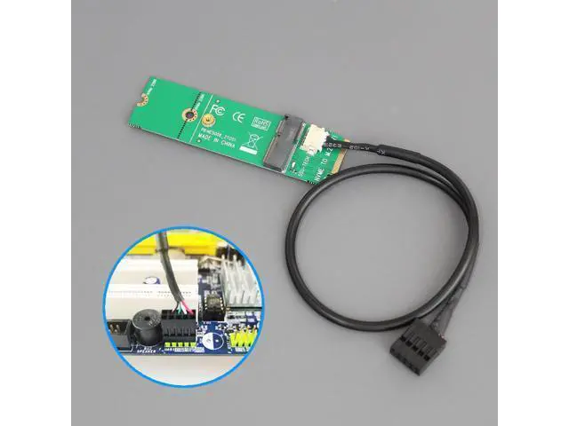 Alt view image 5 of 7 - WA04 M.2 Key E to Key M WiFi Adapter for M.2 WiFi 4/5/6/6e/7/Coral TPU Module, with 3.5-dBi SMA Antenna Kits