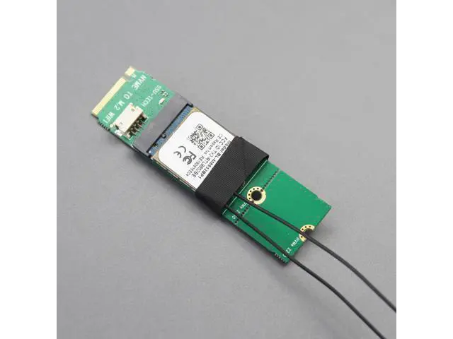 Alt view image 4 of 7 - WA04 M.2 Key E to Key M WiFi Adapter for M.2 WiFi 4/5/6/6e/7/Coral TPU Module, with 3.5-dBi SMA Antenna Kits