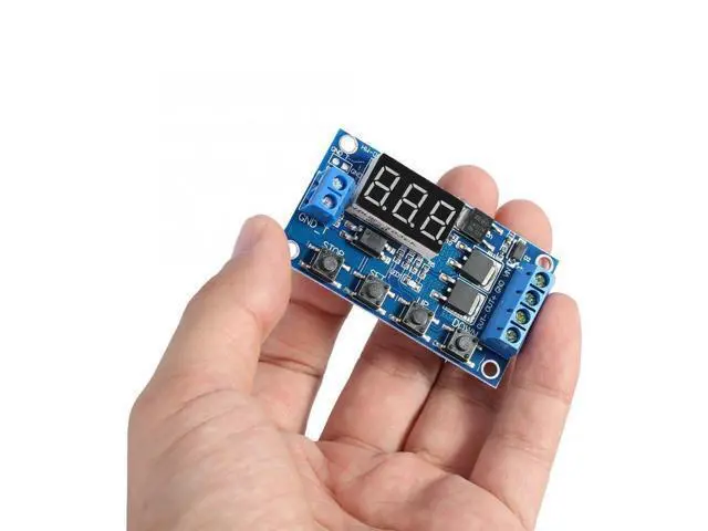 Alt view image 4 of 6 - WISDUM DC 5V-36V Dual MOS Control Cycle Trigger Timer Delay Relay Module Switch LED Quiescent Current 20mA Operating Current 50mA