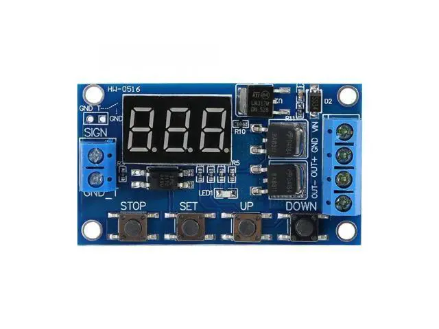 Alt view image 5 of 6 - WISDUM DC 5V-36V Dual MOS Control Cycle Trigger Timer Delay Relay Module Switch LED Quiescent Current 20mA Operating Current 50mA