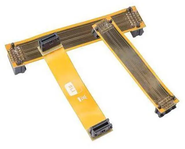 Alt view image 7 of 7 - SLI Bridge 2 Way,10cm 26pin Flexible Graphic Card PCI-e Connection Cable for Dual Nvidia GPUs Graphic Card Crossfire Interconnect - N Card