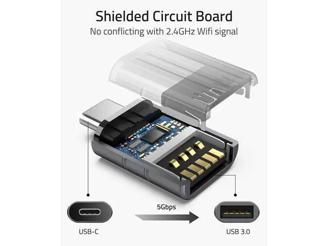 Alt view image 4 of 7 - USB C to USB Adapter Pack of 2 USB C Male to USB3 Female Adapter Compatible with MacBook Pro 2021 iMac iPad Mini 6/Pro MacBook Air 2022 and Other Type C or Thunderbolt 4/3 Devices Space Grey