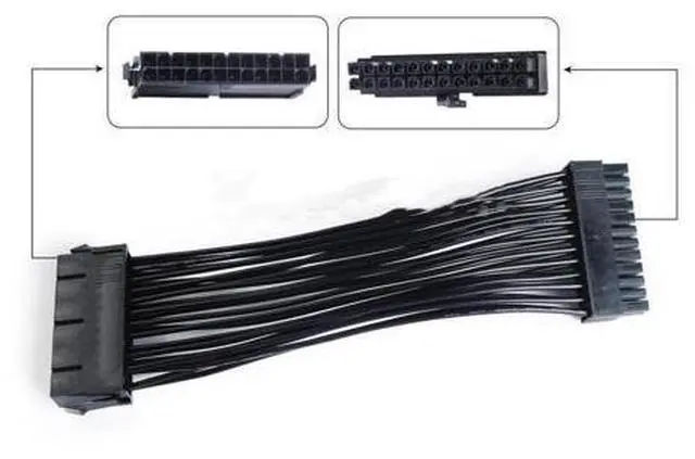 Alt view image 2 of 3 - ATX PSU Power Supply Extension Cable 18AWG For HP Z400 24-Pin Non-Standard Wiring Motherboard Adapter Cable 20cm