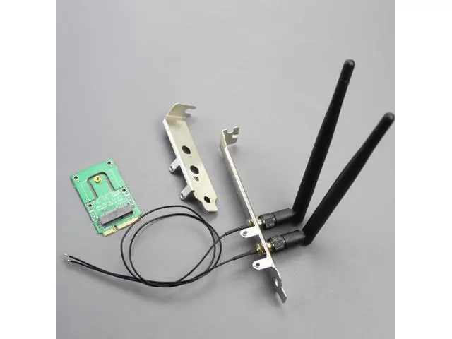 Alt view image 2 of 7 - WA03 M.2 Key E to Mini PCIe WiFi Adapter for M.2 WiFi 4/5/6/6e/7/Coral TPU Module, with 3.5-dBi SMA Antenna Kits