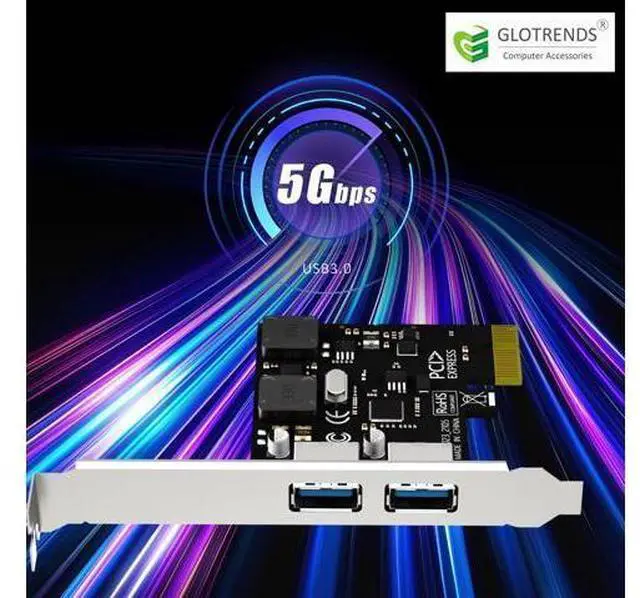 Alt view image 5 of 14 - Vszerda U3023 2-Port USB 3.0 Type-A 5Gb PCIe Expansion Card for Intel, AMD, and ARM Platform, Compatible with Windows and Linux (Not Support Mac OS)