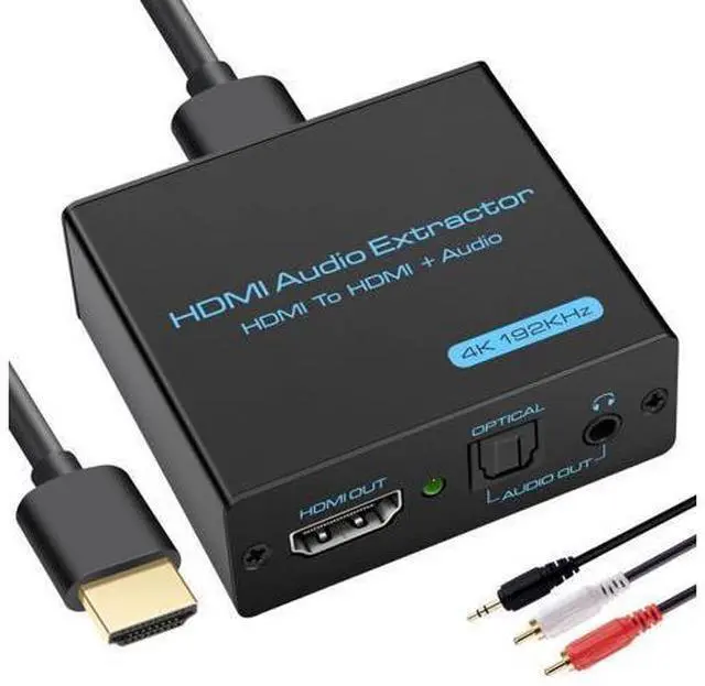 Main image of HDMI Audio Extractor 4K HDMI to Optical 3.5mm AUX Audio Adapter Splitter Converter Support HDCP Digital DTS 5.1 PCM