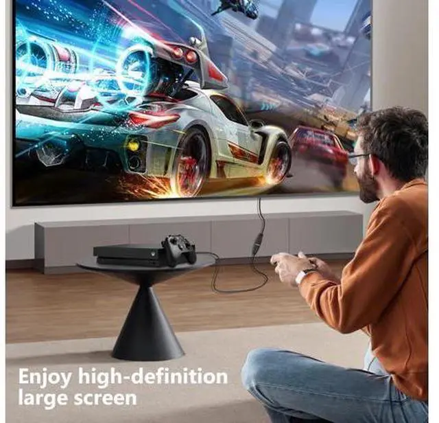 Alt view image 7 of 7 - HDMI Extender Cable - 1 Feet, High Speed HDMI Male to Female Adapter for HDTV, Monitor, PC, Laptop, Projector 2 Pack