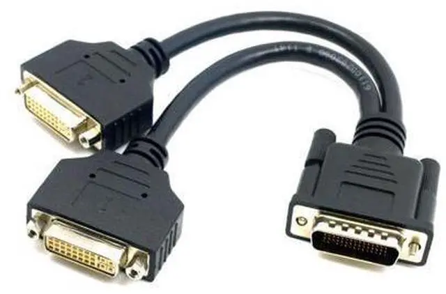 Main image of DMS 59 Pin Dual 2 DVI Monitors, DMS 59 Pin Male to Two DVI 24+5 Female Dual Monitor Extension Cable Adapter for LHF Graphics Card (dus 59 pin Dual dvi)