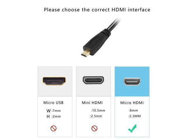 Alt view image 3 of 7 - Micro HDMI to DVI-D Adapter, Male to DVI Connector - 1.8M Cable for Monitor/Display/Projector Video Converter (1 Pack)