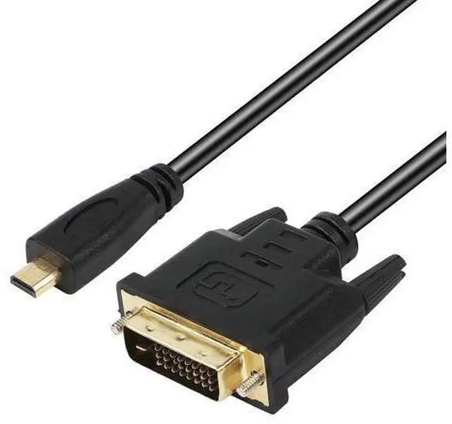Main image of Micro HDMI to DVI-D Adapter, Male to DVI Connector - 1.8M Cable for Monitor/Display/Projector Video Converter (1 Pack)