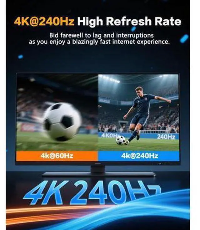 Alt view image 3 of 7 - HDMI Splitter 4K 240Hz - New Upgrade 5 in 1 Out 8K@60Hz 4K@240Hz HDMI Switch with Remote Support 3D/HDR/HDCP2.3, Compatible with PS5/4 Xbox Nintendo Switch Roku Apple TV Fire Stick 8k HDMI2.1 Splitter