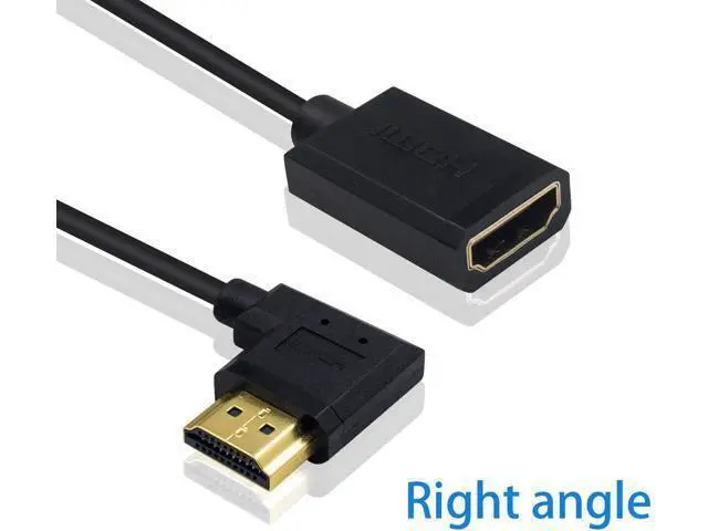 Alt view image 2 of 7 - 8K HDMI Extender Cable, HDMI Extension Adapter Cable, Right Angled HDMI Male to Female Coiled Cable Compatible for Nintendo Switch, Xbox One S 360, PS5, Blu Ray Player, etc 6 Feet/1.8M