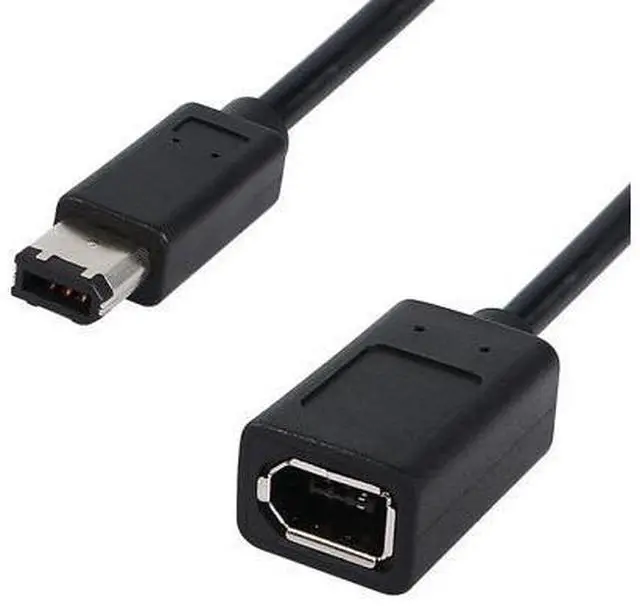 Alt view image 2 of 7 - FireWire Cable IEEE 1394 Type A 400 6 Pin Male to Female Data Transfer Adapter Converter Cable Suitable for Digital Camera,Printer,DV.20cm Black (6pin Male/Female)