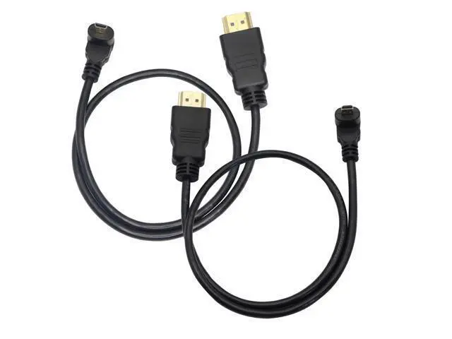 Alt view image 2 of 5 - Micro HDMI Male to HDMI Male 50CM 90 Degree Angle Adapter (2Pack - Up & Down Angle) - Supports 3D, 4K, 1080P, Ethernet, Audio Return