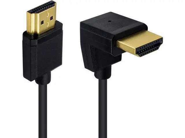 Alt view image 3 of 7 - Up Angle Coiled HDMI Cable 4FT/1.2M, Extreme Thin 90 Degree HDMI Male to Male Coiled Cable for 3D and 4K@60hz Ultra HD TV Stick for PS5, Blu-ray, Roku TV, Xbox Series X/S