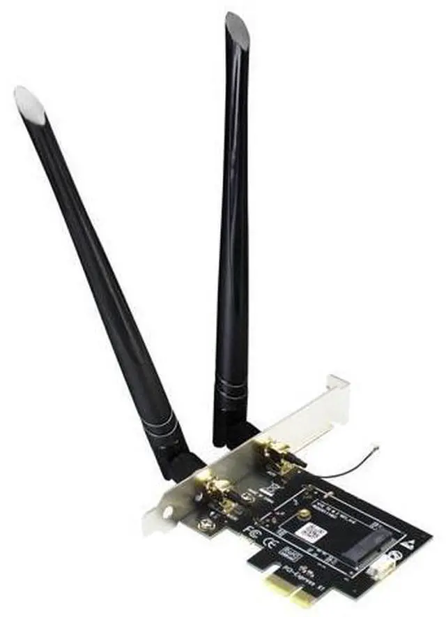 Main image of Vszerda WA01 M.2 E Key to PCIe X1 WiFi Bluetooth Adapter for M.2 WiFi 4/5/6/6e/7/Coral TPU Module, with 6-dBi SMA Antenna Kits