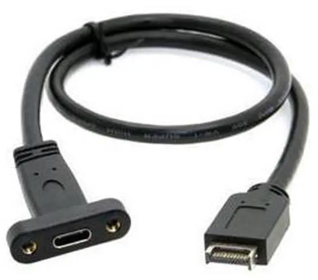 Main image of USB 3.1 Front Panel Header to USB-C Type-C Female Extension Cable 40cm with Panel Mount Screw UC-037