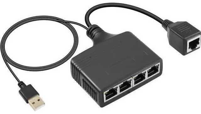Main image of Gigabit RJ45 Network Splitter Adapter, 1 to 4 Ethernet Splitter 1000Mbps High Speed LAN Network Splitter,4 Devices Share The Internet at The Same Time(1 to 4 Female Gigabit)
