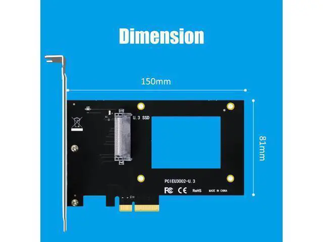 Alt view image 5 of 6 - PU13 U.3 to PCIe 4.0 X4 Adapter for 2.5 Inch U.3 SSD, PCIe 4.0 X4 Full Speed