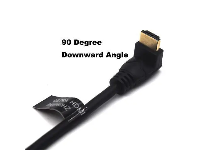 Alt view image 2 of 7 - WISDUM 2 Feet 48Gbps HDMI 8K@60Hz Extension Ultra HD Cable, Straight Female to Down Angle Male HDMI 2.1 Extender High Speed Shield Cord for Xbox TV PS4 PS5 Switch, Support 4K@120Hz, 3D Dynamic HDR