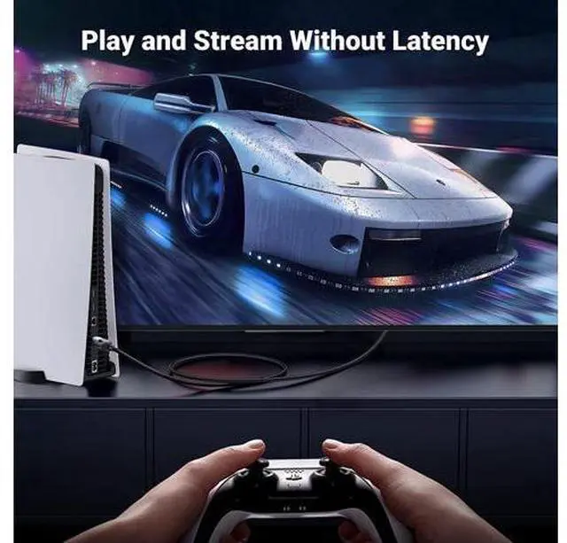 Alt view image 3 of 7 - UGREEN Cat 8 Ethernet Cable 4.92FT, High Speed Braided 40Gbps 2000Mhz Network Cord Cat8 RJ45 Shielded Indoor Heavy Duty LAN Cables Compatible for Gaming PC PS5 Xbox Modem Router 4.92FT/1.5m