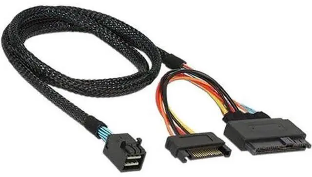 Main image of Internal 12G U.2 Cable (HD MiniSAS SFF-8643 to U.2 SFF-8639) with SATA Power (50cm)
